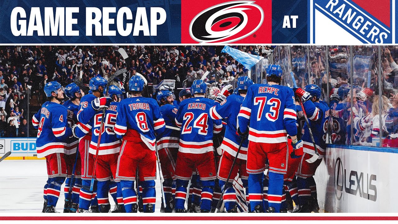 New York Rangers beat the Carolina Hurricanes 4-3 in double ...