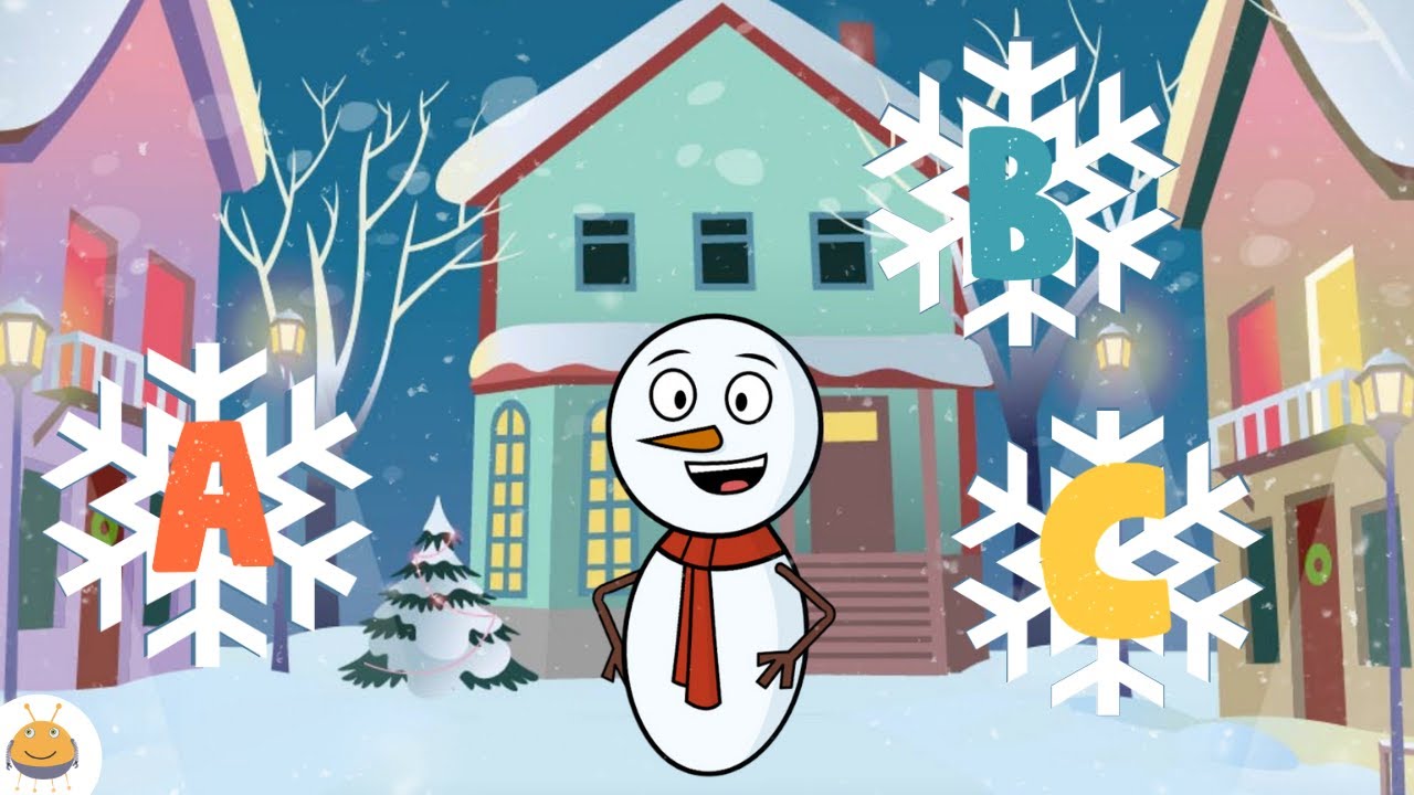 Frosty the Snowman singing ABC Song for kids. 