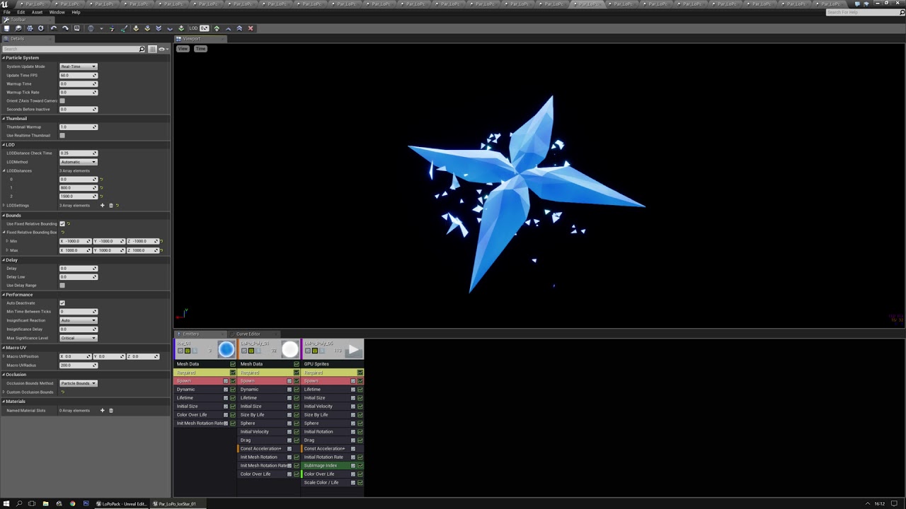 [UE4] Low Poly Polygonal vfx - wip - Update - YouTube