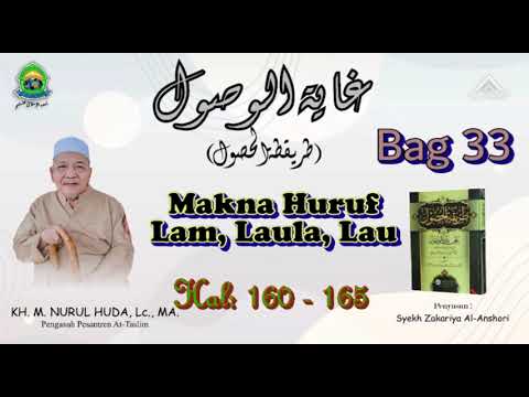 [33] Ghoyatul Wushul; Hal 160-165 Makna Huruf Lam, Laula dan Lau