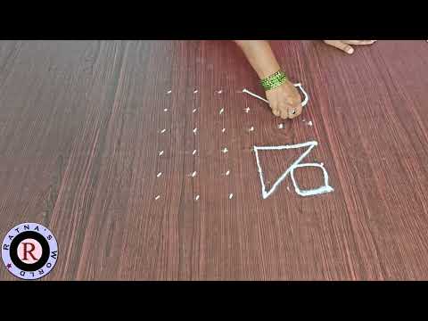 6 Dots Rangoli|Muggulu|Begginers Rangoli