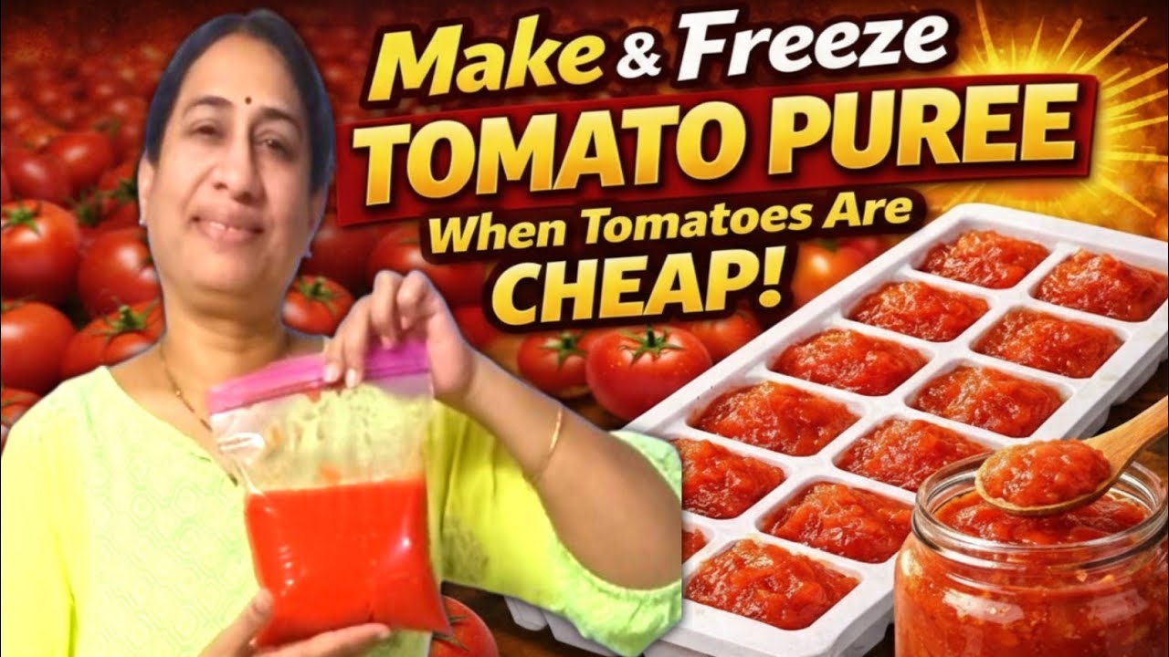 Tomato Puree Recipe Homemade || టమాటా ప్యూరీ తయారీ విధానం || Inspiring Roja 