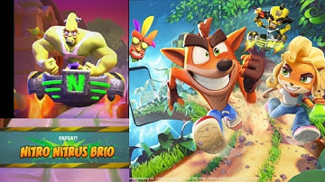 Crash Bandicoot On the Run beat Nitro Mutagen Nitrus Brio Boss Gameplay!