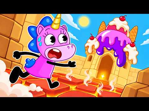 Hot Day Challenge 🥵☀️ | Get to the Ice Cream Before It Melts! | Funny Kids Cartoon | Teeny Mimi🦄