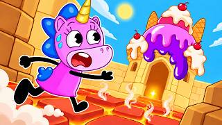 Hot Day Challenge 🥵☀️ | Get to the Ice Cream Before It Melts! | Funny Kids Cartoon | Teeny Mimi🦄
