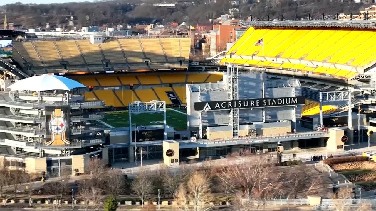Drone over Acrisure Stadium before Steelers take on the Texans