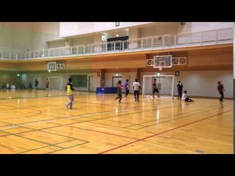20160109天王寺ロッソフットサル 井手さん→小倉 ゴールシーン