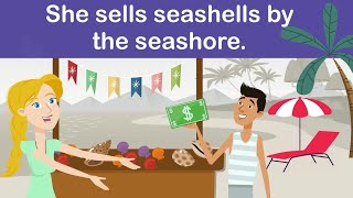 Tongue Twister - She sells seashells by the seashore| s sh sound| #phonics |#maryanning 