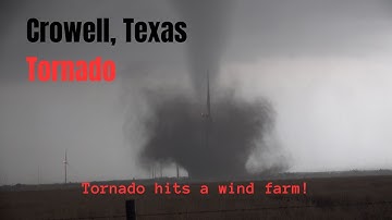 Tornado goes through a wind farm! Crowell, Texas (May 4th, 2022)