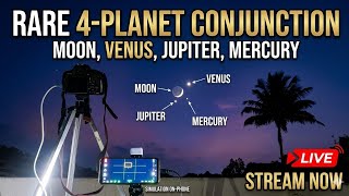 Rare 3 Planetary alignment 2026 🔥 With Moon 🚀 In Best View 🔴