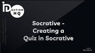 Socrative - Creating a Quiz in Socrative