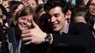 Shawn Mendes visits the Emporio Armani store in Munich