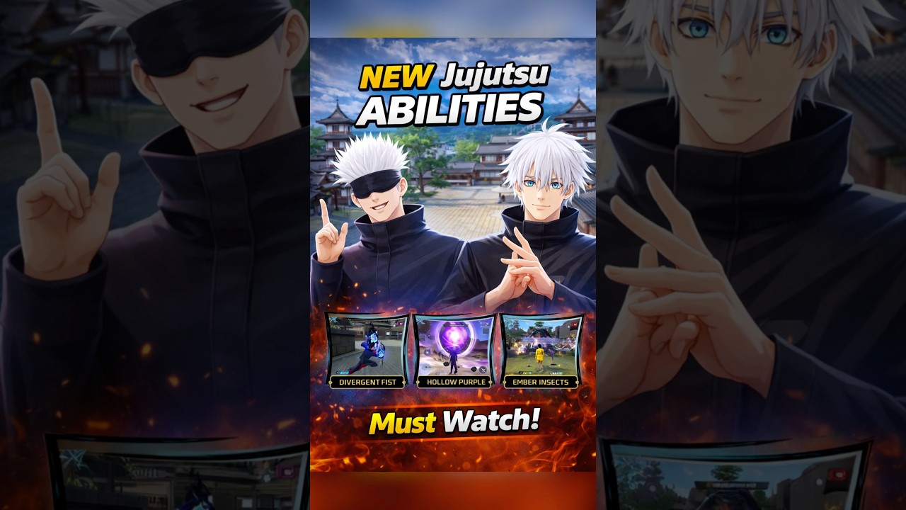 FREE FIRE JUJUTSU ALL ABILITIES WORK TEST😍🔥 #shorts #freefire #anujbhaiyt