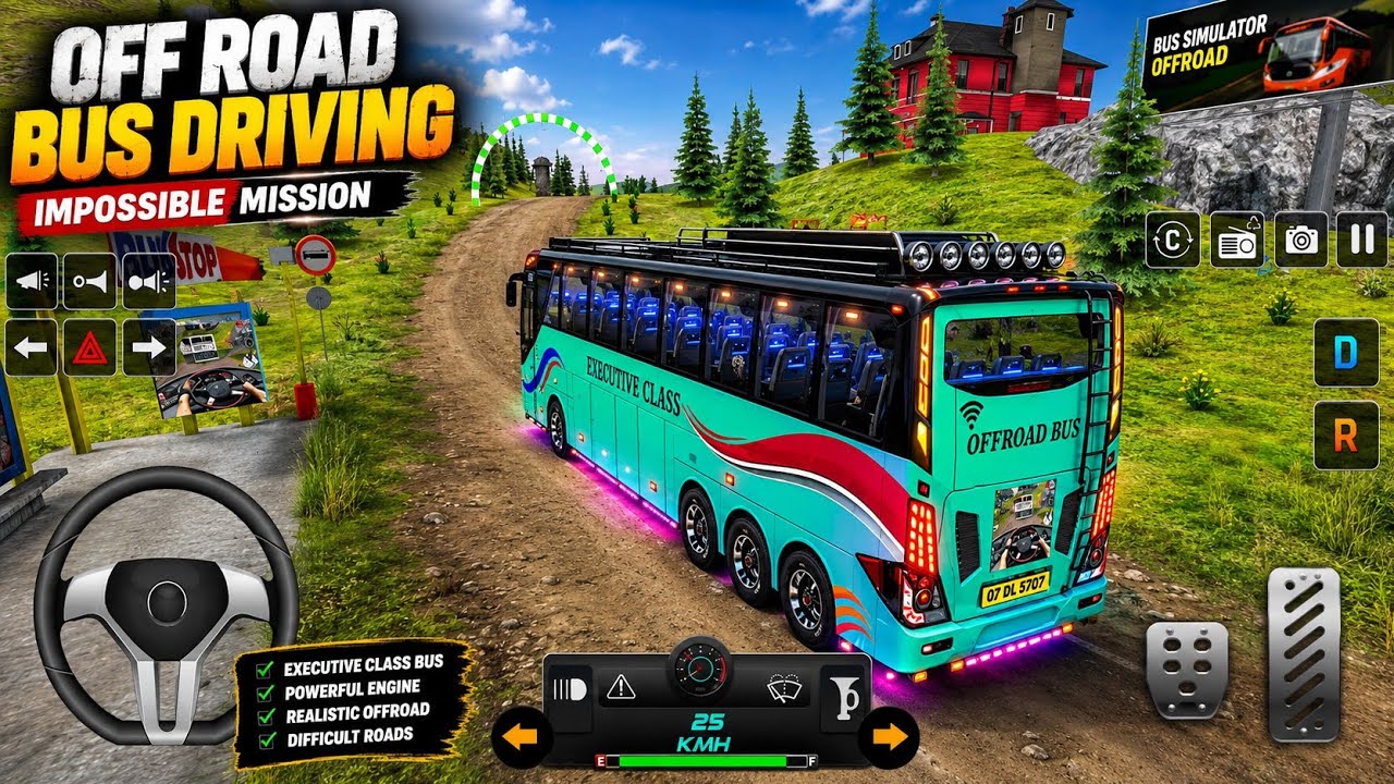 Off Road Bus Driving in Mountains 🚌🔥 | Impossible Offroad Road