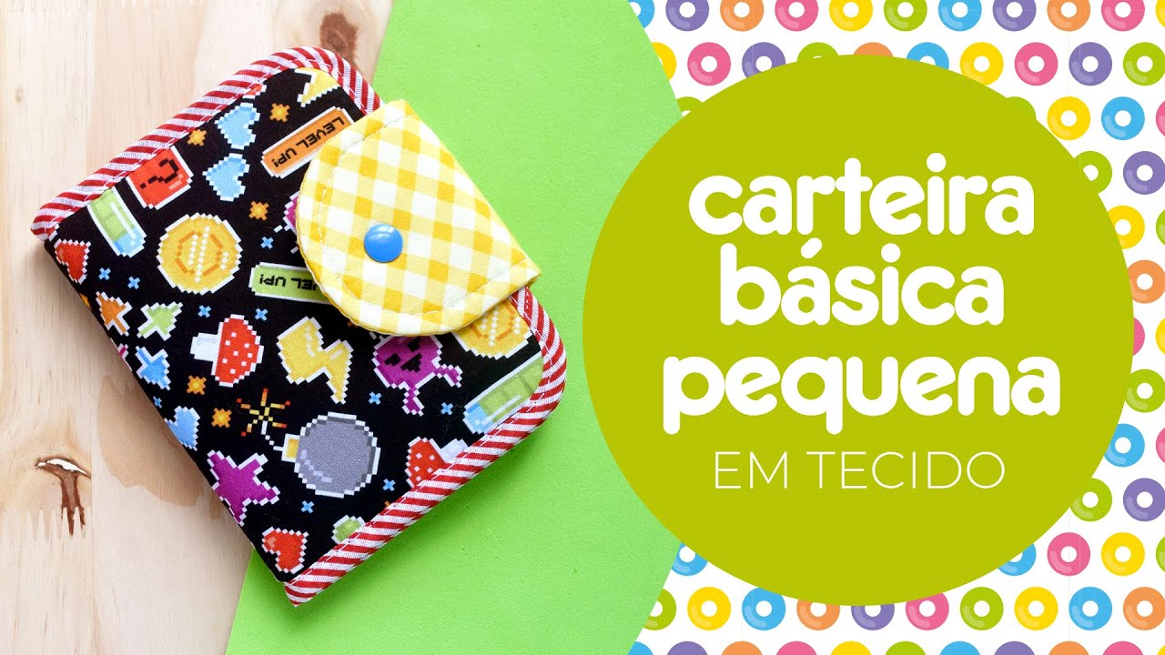 Carteira básica pequena - tutorial da peça em tricoline