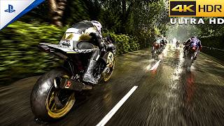 Yamaha YZF-R1 VS Superbikes High Speed Rain Race - TT Isle Of Man | Ultra Realistic 4K Gameplay screenshot 4