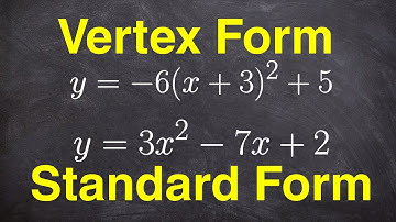 Convert Quadratic Equations  Standard Form Vs Vertex Form