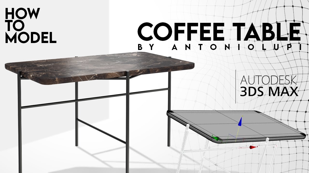 How to Model in 3DS MAX Rectangular Coffee Table by antoniolupi - YouTube