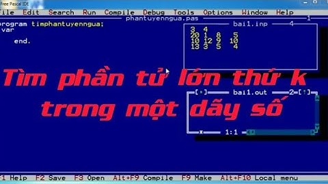lập trình pascal tìm số lớn thứ k trong một dãy mảng một chiều, giải đề thi hsg tin học thcs