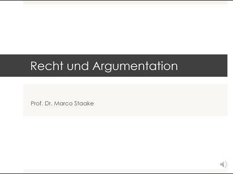 Recht und Argumentation