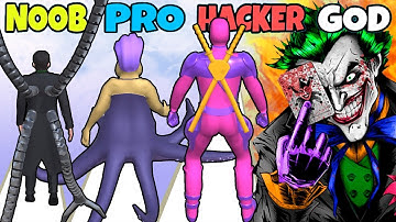 NOOB vs PRO vs HACKER vs GOD in Villain Hero Run