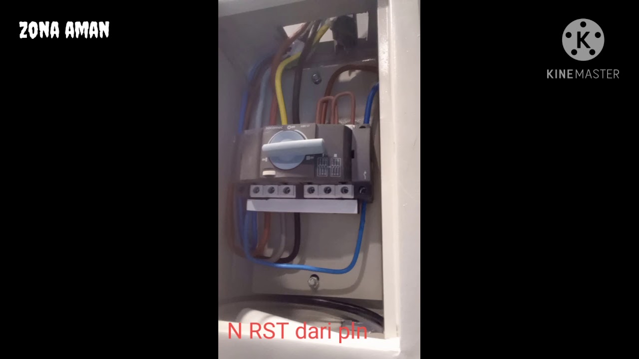cara merakit saklar genset 3 phase /OHM 3 phase socomec - YouTube