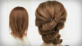 Прическа на Короткие волосы. Просто сделать СЕБЕ! Hairstyle for Short Hair. Just Make Yourself!