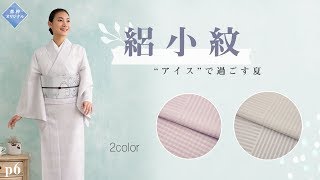 【春夏号p6】東レ シルック絽小紋　アイスラベンダー・アイスベージュ【都粋オリジナル】