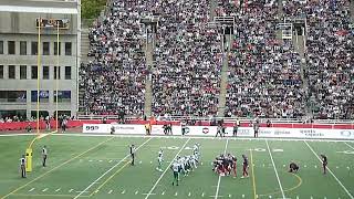 Montreal Alouettes' Jose Maltos Diaz kicks a 21-yard field goal vs. Saskatchewan Roughriders 10/12