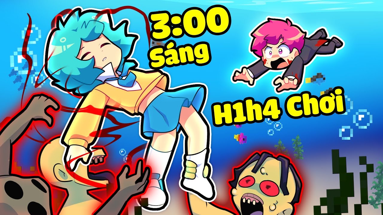 YUMMIE RỦ H1H4 CHƠI MA DA VÀO 3 GIỜ SÁNG TRONG MINECRAFT*YUMMIE H1H4 CHƠI MA DA🤣😱