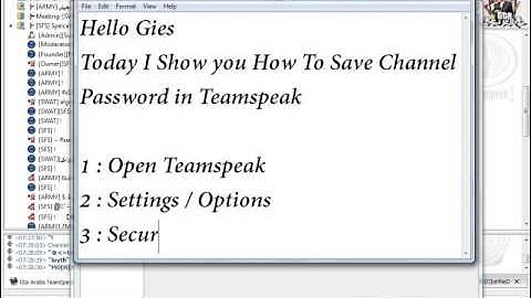 How To Save Channel Password  in Teamspeak 3