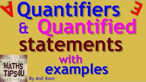 quantifiers and quantified statements