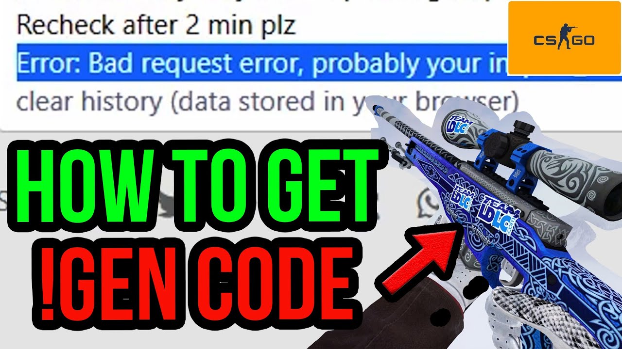 WORKING How To Get !Gen Code for ANY CSGO Item! (After Valve Limited Servers) YouTube
