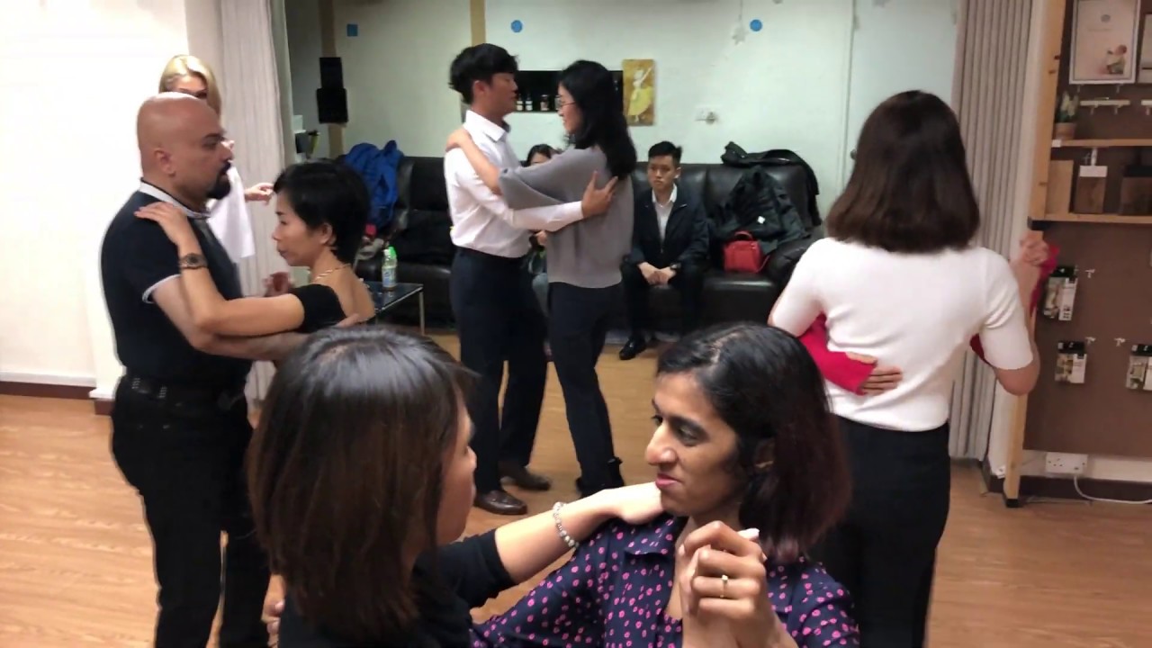 Dance Classes for Company Employees - Salsa Partner Work - YouTube