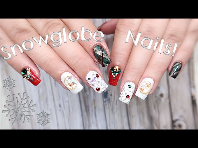 Snow-Globe Nail Art! | Day 3 | (Collab With Sarahs Nail Secrets)