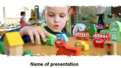 Kid Playing In Kindergarten PowerPoint Template by PoweredTemplate.com
