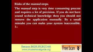 Remove BKDR_IRCBOT.HIK From PC