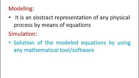 PROCESS MODELLING AND SIMULATION
