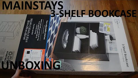 Unboxing Mainstays 3-Shelf Bookcase (Black)