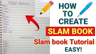 HOW TO MAKE SLAM BOOK🤔 | PAANO GUMAWA NG SLAM BOOK | SLAM BOOK | SLAM BOOK 2023 | SLAM BOOK DESIGN