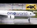 【4K/60P】Rainy Landing with Full-Reverse thrust at HANEDA Airport Japan | Plane Spotting