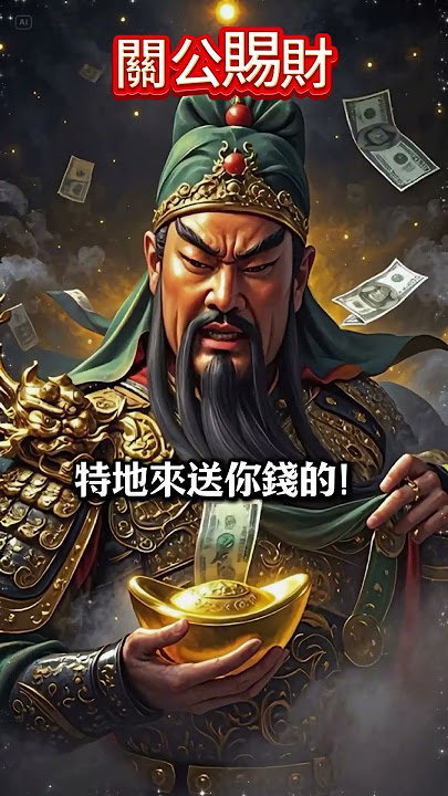 吾乃關聖帝君 ，今日七月頭一天，特地來送你錢的！你接不接？接了7月暴富！