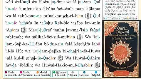 ختمة من مصحف التجويد باللغة الألمانية الصفحة رقم 129
