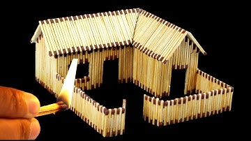 How to Make Match House Fire at Home - Match Stick House