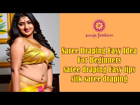 indian-girl-wearing-saree-|-how-to-wear-saree-easily-|-quickly-|-perfectly-|-pooja-mehndi-|-saree