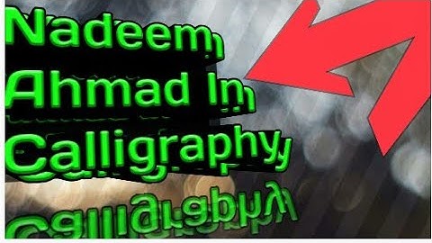 Nadeem Ahmad name calligraphy in amazing way.| copperplate.