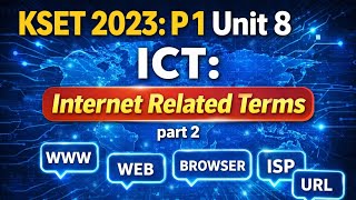 KSET 2023: P 1 Unit 8 ICT: Internet Related Terms By DGK Sir.ICT video 15