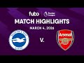 Brighton Vs Arsenal FC PREMIER LEAGUE HIGHLIGHTS Week 29 Fubo Canada