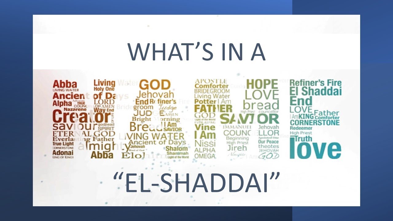 El Shaddai Sermon for 1 14 24 YouTube