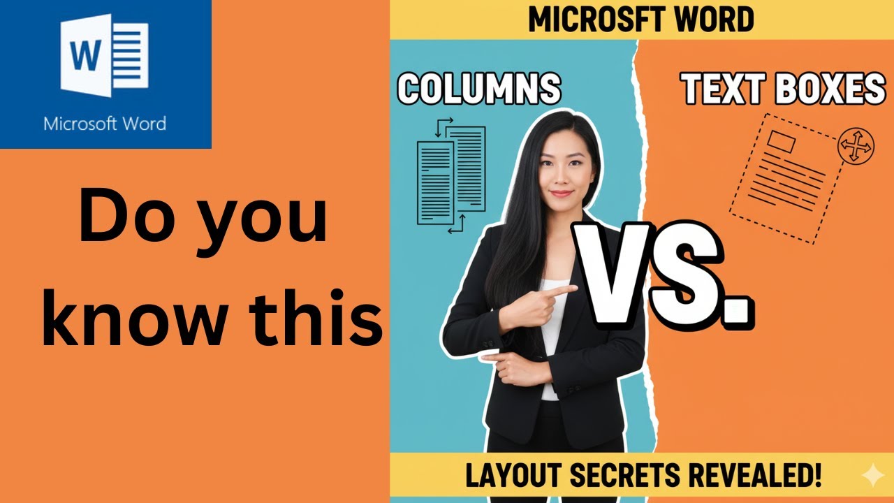 Why use columns instead of text boxes in Word - YouTube